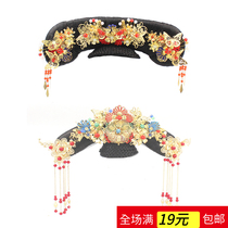 Yanxi Raiders ancient costume flag head Qing Dynasty court concubine Gege flag head Ruyi Chuan headdress performance hair accessories suede imitation