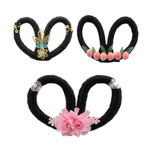 New childrens costume wig headgear ancient style Wu Mei Niang costume Tang Dynasty Imperial Concubine hair ornaments Change fairy flying hair bun