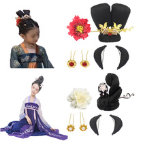 Ancient costume wig girl snake hair bun combination ancient style Tang suit Chinese costume COS fairy performance headdress