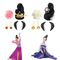 Hanfu costume wig Cute girl classical modeling jewelry set Chinese ancient style all-match Ming and Song hair bag