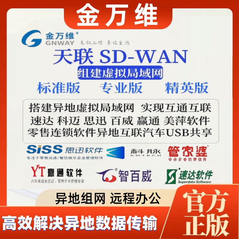 Jinwanwei Yisu Liantian Standard Edition Sd-Wan Financial Software Remote Access to Create a Lan Network Sharing