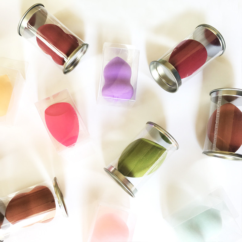 【3个装】 巨软奶茶美妆蛋葫芦水滴斜切化妆海绵粉扑送收纳架子rt