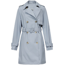 ERDOS spring and summer Liu Wens same style business double-breasted mid-length windbreaker womens simple wool lace-up jacket