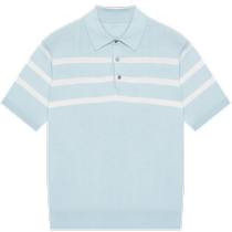 ERDOS Mens Silk Cotton Blended POLO Shirt 2024 Summer New Arrival Strip Design Refreshing T-Shirt Short Sleeve