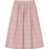 (Same style as the blogger) ERDOS retro plaid skirt womens 24th summer new romantic pink A-line umbrella skirt