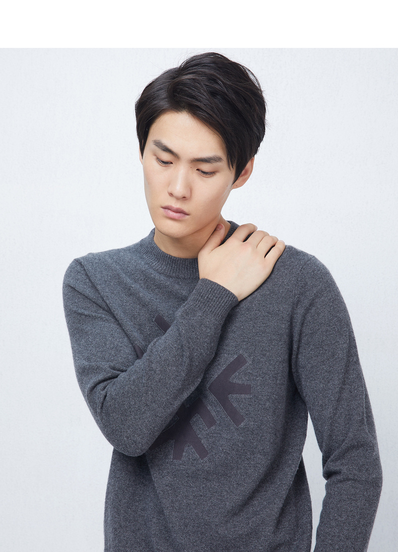 ERDOS cổ tròn trang trí áo len cashmere cho nam - Áo len Cashmere áo len nam