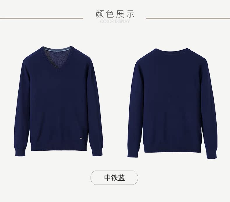 ERDOS mùa thu và mùa đông kinh doanh cashmere V-Cổ cashmere áo len nam áo len E173A0061