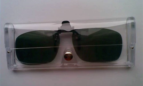 Кусок очков коробки с поляризацией зеркального ящика Профессиональная зажимная зеркальная коробка бокс прозрачная