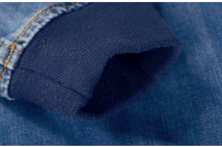 Áo khoác nam mùa thu ngắn mỏng mỏng cổ áo denim