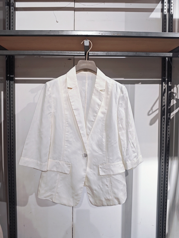 Minor Defects Discount: S Series & Boutique Fall 25 Tencel + Linen Three-Quarter Sleeve Blazer