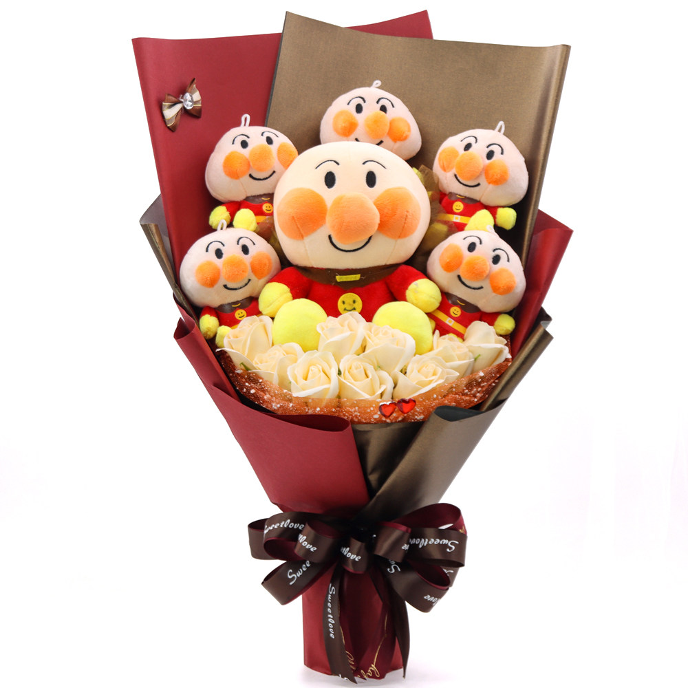 Cartoon Red Bean Bread Superman Doll Doll Doll Doll bouquet Birthday Gift to girlfriend Girls Creative Gift