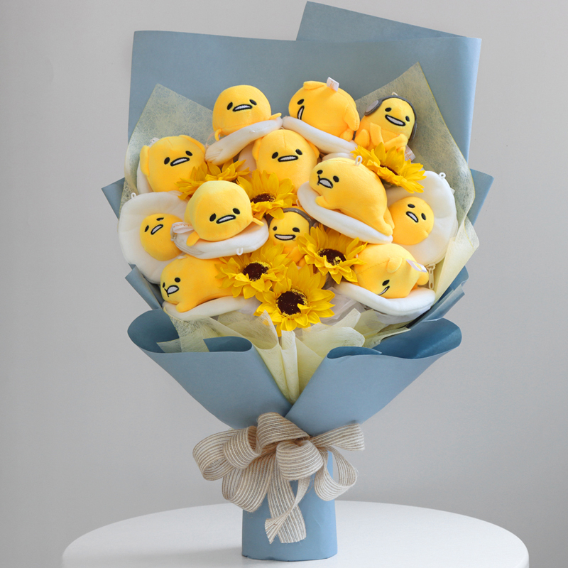 Cartoon Bouquet Egg Yolk Brother Lazy Egg Doll Plush Toy Rose Flower Birthday Gift for Girlfriend, Best Friend, Classmate Cartoon Bouquet Egg Yolk Brother Lazy Egg Doll Plush Toy Rose Flower Birthday Gift for Girlfriend, Best Friend, Classmate
