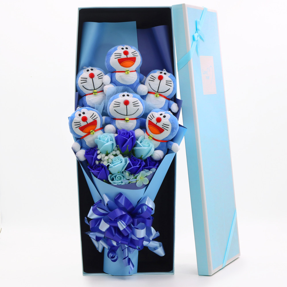 A dream of cat blue doll doll roses to girlfriend and student day present