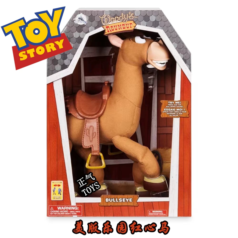 American Version of Disney! Toy Story Red Heart Horse with Sound Bullseye Woody Buzz Jessie Action Figure Doll
