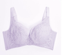 Omisha soft steel ring large cup thin Full Cup adjustment bag auxiliary breast big chest small 4-breasted lace bra 90CD