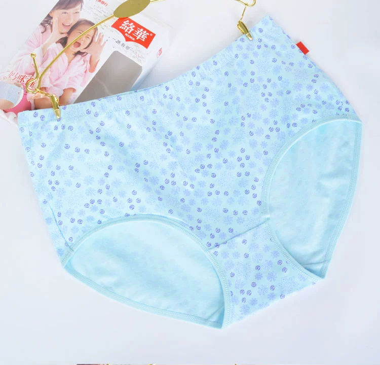 Chính hãng Luohua Ladies Mommy Pants Plus Fertilizer Quần lót Kích thước lớn Cotton tinh khiết Fat mm Bông co giãn Trung cao Eo Quần Rich Sister - Eo cao