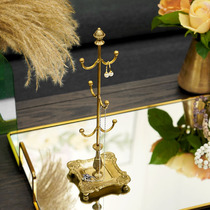 Imported brass handmade retro French palace elegant jewelry stand jewelry display stand necklace hanger light luxury creative