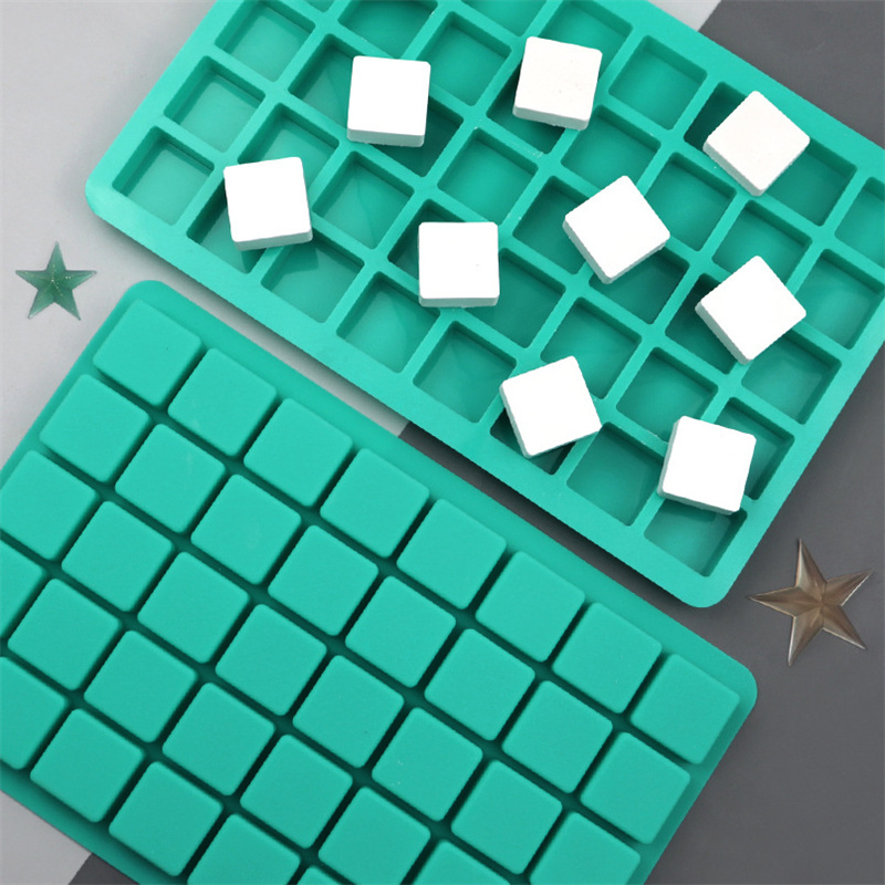 40-Piece Square Silicone Chocolate Mold Cake Mold Sugar Mold Resin Mold Food-Grade Silicone High Temperature Resistant