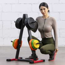 Barbell rack small hole plate rack home fitness weightlifting hand-grabbed barbell full rubber barbell plate storage rack to store equipment