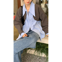 Red Man Gallery Suit Jacket Woman Spring Autumn 2022 New Fashion 100 Hitch Design Sense Superior Kan Shoulder Short blouses