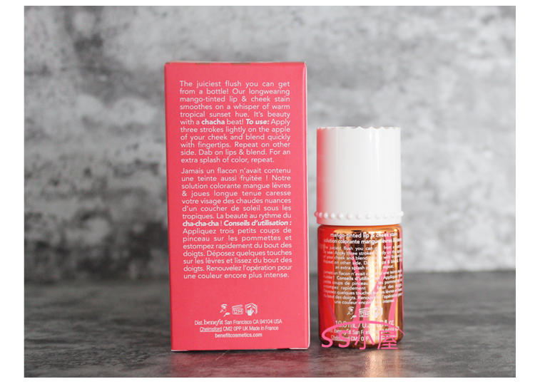 Lợi ích chachatint Pui Ling 妃 Mango Orange Liquid Blush Just Rouge Water Lip Gloss Dual-use Pen má hồng mac