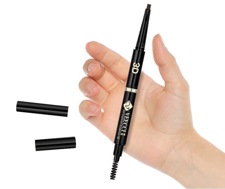 VEECCI chỉ 3D air cushion lông mày bút chì bột lông mày với cọ lông mày không thấm nước và mồ hôi kem chống lông mày kéo dài đích thực bút chì kẻ lông mày