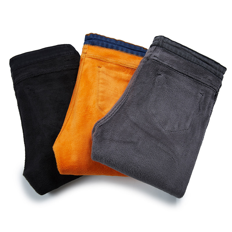 Mùa thu đông cộng với quần jeans nhung dày nữ 2018 mới cao eo ấm áp co giãn size lớn phiên bản Hàn Quốc của quần skinny mỏng quần jean lưng cao qua rốn