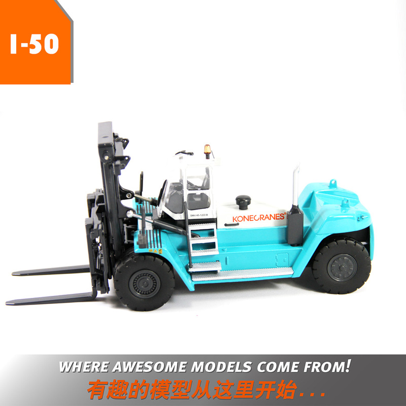 1-50 Konecranes Heavy-Duty Forklift Model Konecranes Container Forklift Metal Model Dock Scene Gift