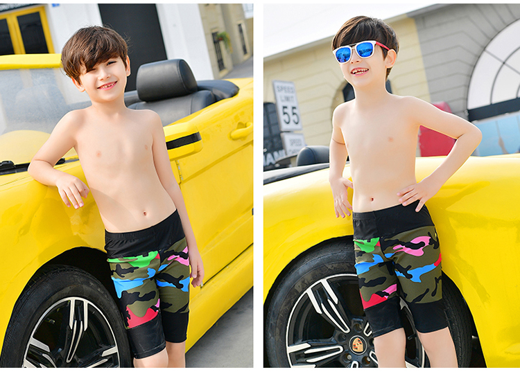 Trẻ em trai Chàng trai Đồ bơi Boxer Trung bình Cậu bé lớn Phần dài Áo tắm khô năm tốc độ Chuyên nghiệp Cuộc thi đào tạo Đồ bơi đồ bơi cho be trai 10 tuổi