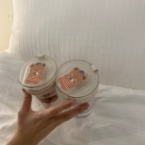 Синь банда продуктовая бумага Портативная прозрачная чашка стакана стакана с большим кабинет.