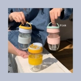 Высококачественная портативная стеклянная летняя милая трубочка со стаканом