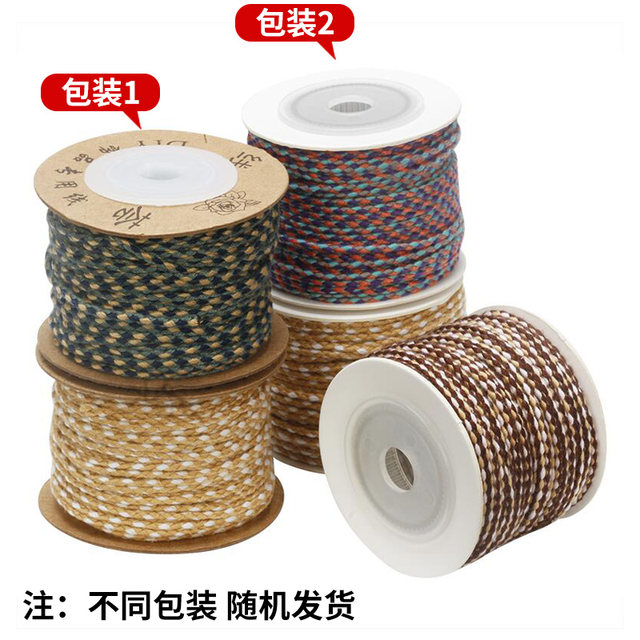 2mm hand-rolled cotton thread braided rope strands Rudraksha thread Tibetan Buddha bead rope tassel tassel thread Wenwan flower thread