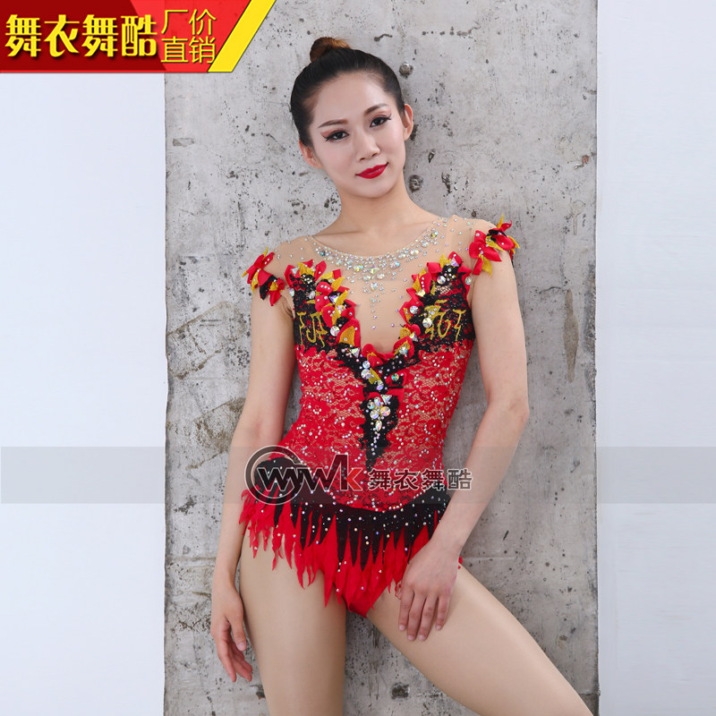 Dance clothes Dance cool rhythmic gymnastics clothes Bodybuilding competition skills Art test La La fuck women professional performance custom competitive clothing