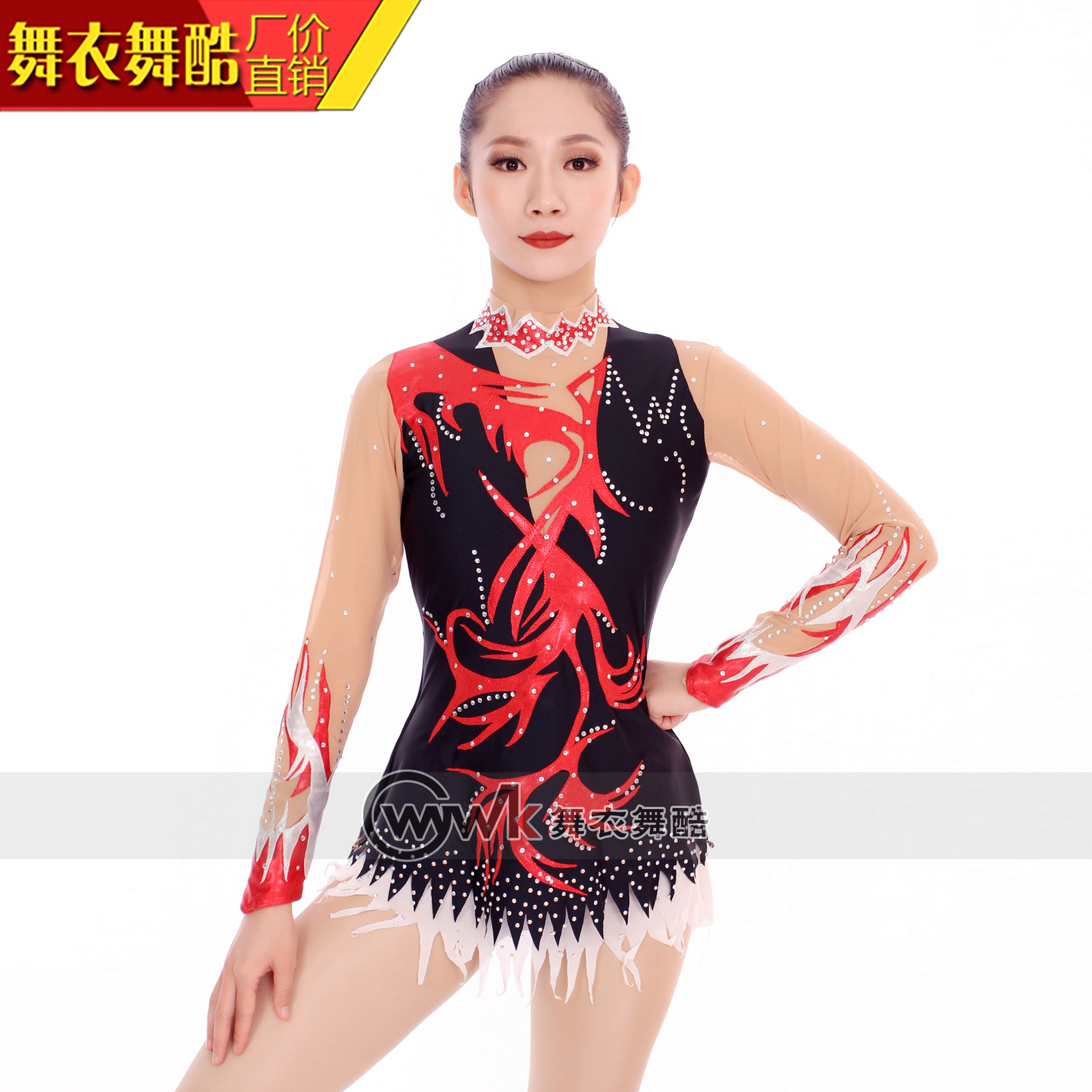 Dance clothes dance cool artistic gymnastics suit bodybuilding cheerleading art test female rubber band performance custom professional skills competitive clothing