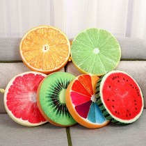 Creative personality fruit cushion Watermelon inflatable lazy stool child seat Home decoration bay window handmade round