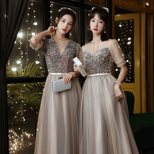 Весеннее летнее длинное платье подружки невесты, вечернее платье, юбка