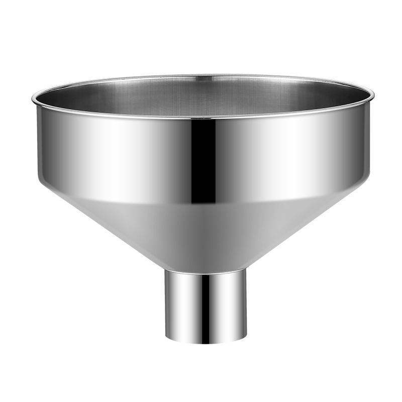 Thickened 304 stainless steel funnel large diameter industrial funnel wine spill oil spill belt filter household extra large funnel