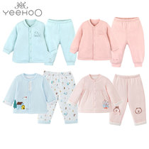 4 fold up for English autumn and winter style baby clothes baby clothes baby pure cotton warm suit boy girl clip cotton one-piece suit