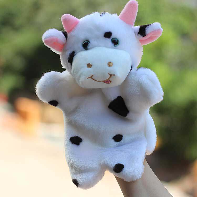plush toy stuffed doll animal milk cow bull yak hand puppet baby