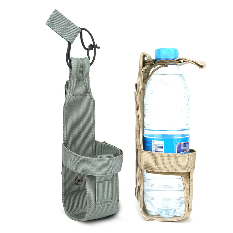 Outdoor tactical kettle bag simple water cup set multifunctional kettle set military fan molle travel mountaineering water bottle bag