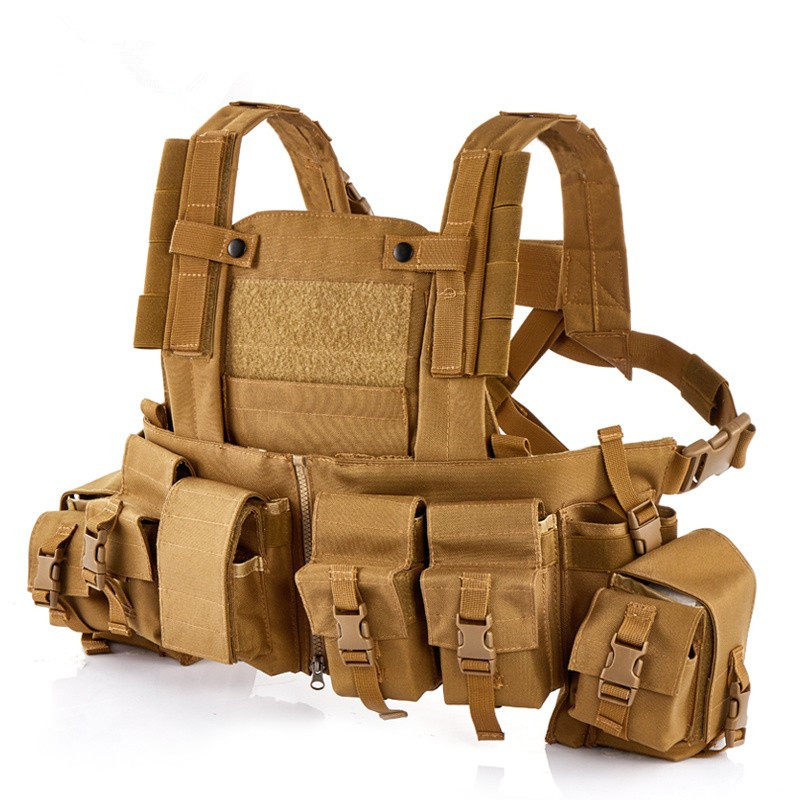 Tactical Belly Hood Chest Hanging Multifunctional Combat Bulletproof Tactical Vest Horse Chia Light Quantitative Military Meme Equipment Patrol