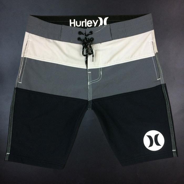 Men's fitness beach pants Quick-drying surf pants Loose black shorts Sports large size five-point pants Summer five-point pants