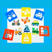 Creative DIY handmade art art painting tools hollow template childrens painting graffiti toy template-traffic