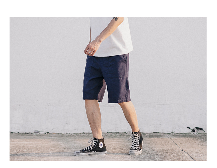 GBOY mùa hè Nhật Bản Harajuku phong cách linen quần short nam thanh niên màu rắn đơn giản phần mỏng rửa chic loose quần