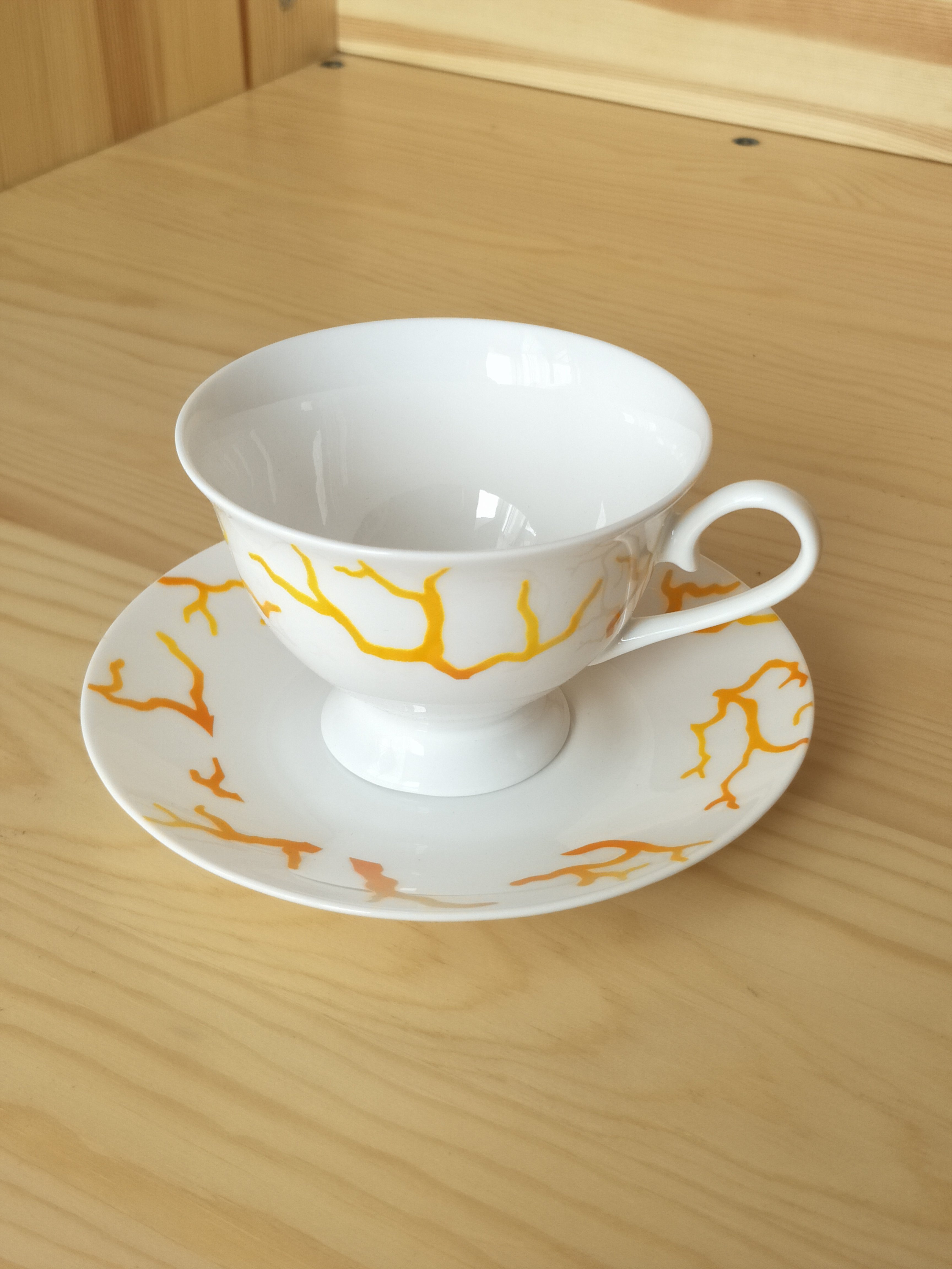 YAMI simple coffee cup Bone China single product coffee cup Tree branch coffee cup Water cup A cup a stack