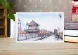 Китайская открытка, оригинальный сувенир для путешествий, китайский стиль, ручная роспись
