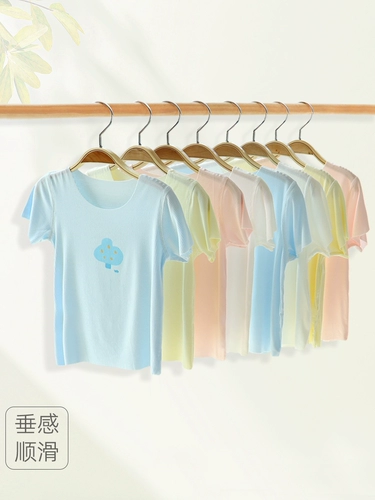 Летняя летняя одежда для мальчиков, детская тонкая футболка, детская одежда, короткий рукав