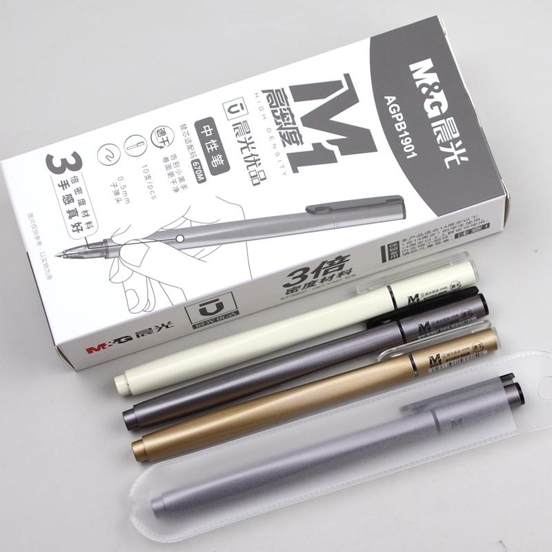 Morning Light Premium Gel Pen Agpb1901 Metal Feel 0.5mm Refill 3X High Density Plastic Rod Signature Pen