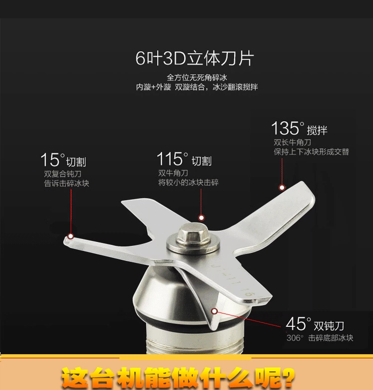 Máy xay sinh tố JTC TM-800A Máy pha sữa đậu nành thương mại cửa hàng trà vỡ tường ép nước ép trái cây cát đá - Máy ép trái cây máy xay cầm tay fatz