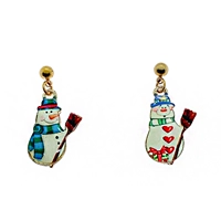 Серьги снеговика